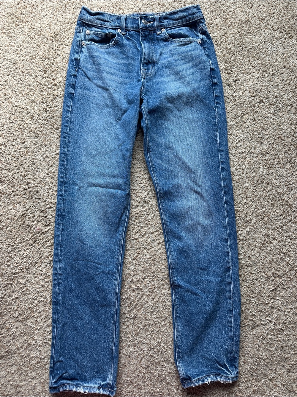 American Eagle Outfitters Women's Straight-Leg Blue Jeans